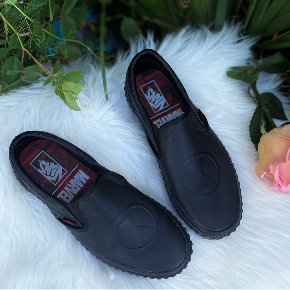 Vans X Marvel Black Widow Slip On Sneaksrs - Picture 1 of 9